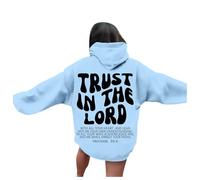 Sweats à capuche Christian Trust In The Lord Teen à manches longues Décontracté Jésus Mignon Uni avec capuche Dieu Pull à capuche pour adolescents Graphique Tendance Gothique Sweats à capuche Faith