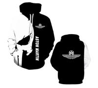 Sweats À Capuche Confortables Hommes pour A.s.t.o.n M.a.r.ti.n Vestes Imprimés D'extérieur Manteaux D'entraînement Printemps Automne-E||x_s