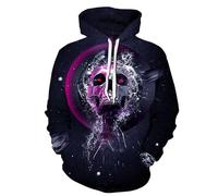 Sweats à Capuche d’Horreur Squelette imprimés en 3D pour Hommes/Femmes Pulls à Cordon Bone Graphic Hoody Sweatshirts à Manches Longues Puller Tops