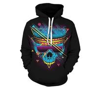 Sweats à Capuche d’Horreur Squelette imprimés en 3D pour Hommes/Femmes Pulls à Cordon Bone Graphic Hoody Sweatshirts à Manches Longues Puller Tops