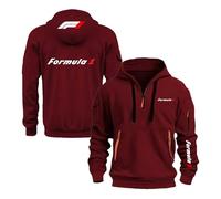 Sweats À Capuche De Fitness Hommes pour Manteaux Demi Zip F.1 Vêtements Sport Confortables Vestes Unies avec Hauts Poche Printemps Automne Shirt-JHS||m