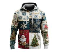 Sweats à capuche de Noël imprimés laids pour hommes « Love In Christmas Merry And Oh Come Let Us Him » pour les vacances, l'entraînement, cadeaux de Noël, Vert, L