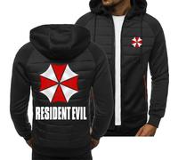 Sweats à Capuche décontractés pour Hommes pour Resident/Evil/Parapluie Vestes zippées Cardigans légers pour Hommes-Black B||XXL