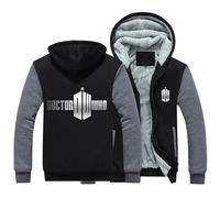 Sweats à Capuche en Polaire pour Hommes pour Doctor Who Manteaux d’Hiver d’Automne Pull épais Pull Zippé Complet Sweat-Shirt Vestes à Capuche Manches Longues Hauts-C||M