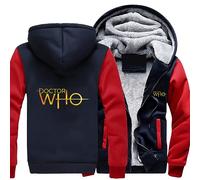 Sweats à Capuche en Polaire pour Hommes pour Doctor Who Vestes d’Hiver Full Zip Coats Warm Thick Outerwear Workout Pullover Casual Tops pour Hommes-D||L