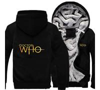 Sweats à Capuche en Polaire pour Hommes pour Doctor Who Vestes d’Hiver Full Zip Coats Warm Thick Outerwear Workout Pullover Casual Tops pour Hommes-B||M