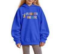 Sweats à Capuche et Sweat-Shirts pour Filles à Porter au Quotidien et pour Les fêtes Sweat-Shirt à Capuche Doux et Confortable pour Enfants de 1 à 14 Ans Parfait Tunique Manches (Blue, 9-10Years)