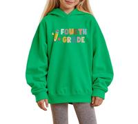 Sweats à Capuche et Sweat-Shirts pour Filles à Porter au Quotidien et pour Les fêtes Sweat-Shirt à Capuche Doux et Confortable pour Enfants de 1 à 14 Ans Parfait Chemises Tuniques (Green, 7-8Years)