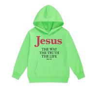 Sweats à Capuche et Sweat-Shirts pour Filles - Univers Quotidien Confort Assemblage intégral Manches Longues Poche Pratique et Motifs Lettre Taille Enfant (Light Green, 2-3 Years)