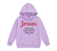 Sweats à Capuche et Sweat-Shirts pour Filles - Univers Quotidien Confort Assemblage intégral Manches Longues Poche Pratique et Motifs Lettre Taille Enfant (Light Purple, 12-13 Years)