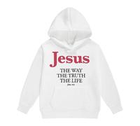Sweats à Capuche et Sweat-Shirts pour Filles - Univers Quotidien Confort Assemblage intégral Manches Longues Poche Pratique et Motifs Lettre Taille Enfant (White, 3-4 Years)