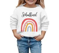 Sweats à Capuche et Sweats pour Filles - Confortables et Graphiques pour l'automne et l'hiver Parfaits pour l'école Tenue décontractée et activités Quotidiennes (White, 5-6 Years)