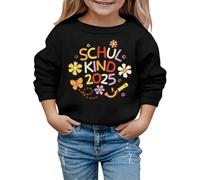 Sweats à Capuche et Sweats pour Filles - Ensembles décontractés à Manches Longues imprimés Graphiques Douceur et Confort pour la Vie Scolaire et Les activités Quotidiennes (Black, 3-4 Years)