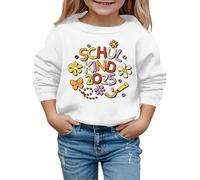 Sweats à Capuche et Sweats pour Filles - Ensembles décontractés à Manches Longues imprimés Graphiques Douceur et Confort pour la Vie Scolaire et Les activités Quotidiennes (White, 3-4 Years)