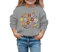 Sweats à Capuche et Sweats pour Filles - Ensembles décontractés à Manches Longues imprimés Graphiques Douceur et Confort pour la Vie Scolaire et Les activités Quotidiennes (Grey, 6-7 Years)