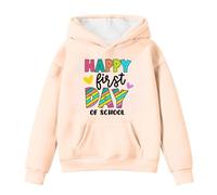 Sweats à Capuche et Sweats pour Filles, Jolis Sweats à Manches Longues avec imprimé Dessin animé et Poche à Cordon, Tenue décontractée pour Enfants, vêtements d'école T Shirt Fille (Beige, 3-4 Years)