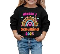 Sweats à Capuche et Sweats pour Filles Pulls décontractés à Manches Longues avec imprimés Graphiques Doux et Confortables idéal pour l'école et Les activités Automne-Hiver (Black, 4-5 Years)