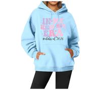 Sweats à capuche et sweatshirts à capuche pour femme - Imprimé lettre - Haut à capuche pour l'automne et l'hiver - Manches longues - Confort parfait pour les loisirs et le port, Bleu clair-i, M