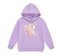 Sweats à capuche et sweatshirts pour filles cool avec imprimé lapin pour tout-petits, vêtements d'extérieur décontractés, veste polaire chaude pour l'hiver pull rayé, lilas, 3-4 ans