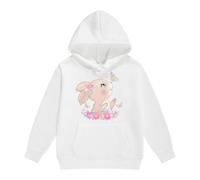 Sweats à capuche et sweatshirts pour filles cool avec imprimé lapin pour tout-petits, vêtements d'extérieur décontractés, veste polaire chaude pour l'hiver pull rayé, Blanc., 3-4 ans