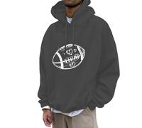 Sweats à capuche et sweatshirts pour hommes Pull décontracté avec imprimé football Coupe ample Sweat à capuche confortable et chaud doublé en polaire pour l'automne et l'hiver Homme Mode Élégant, GY2