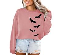 Sweats À Capuche Femme Vêtements Halloween Pulls Veste Sweat Avec De Sport Citrouille Sportswear Sweat-Shirt Training Fitness Polaire Shirt D'halloween Pour Pull Plaid La Toussaint Or rose XL