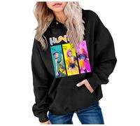 Sweats À Capuche Fille Garçon Kpop Demons Hunters Merch Imprimés Sweats À Capuche Enfants Mode Filles Mignon Sweat À Manches Longues Hauts Décontractés Hoodie Automne Pull Y2k Kawaii
