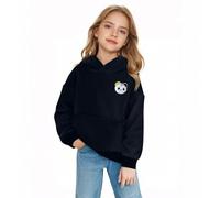 Sweats à Capuche Fille Polaire Sweat Manches Longues Enfant Filles Confortables Légers Pulls a Capuche avec Poche Vêtements de Sport Chauds pour Enfants Sweatshirt Outercoat pour 1-14 Ans