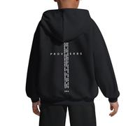 Sweats À Capuche Filles - Shirt À Capuche À Manches Longues pour Idéal pour Les Activités À L'Église Et Le Quotidien avec Un Thème Inspirant (Black 10-11 Years)