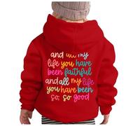 Sweats À Capuche Garçon, Pull Fille 12 Ans Sweat Manches Longues Hauts Décontractés Hoodie Grande Taille Coupe Ample Jogging Enfants Mode Filles Mignon Imprimé Lettres Vacances Hiver