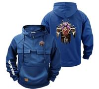 Sweats à capuche graphiques pour homme pour The H.or.d.e Vêtements d'extér | capuche tendance manches longues fermeture éclair quart de longueur sweat d'extérieur avec poche