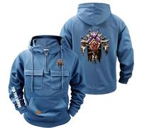 Sweats à capuche graphiques pour homme pour The H.or.d.e Vêtements d'extér | capuche tendance manches longues fermeture éclair quart de longueur sweat d'extérieur avec poche