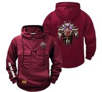 Sweats à capuche graphiques pour homme pour The H.or.d.e Vêtements d'extér | capuche tendance manches longues fermeture éclair quart de longueur sweat d'extérieur avec poche