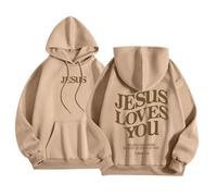 Sweats à Capuche Homme Imprimé Lettrage Thème Jésus Sweat a Capuche Homme Automne Hiver Chaud Pulls, Gilets et Sweats Sport Décontracté Hoodie Leger Respirant Sweat Shirt Oversize Sweatshirts Pull