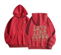 Sweats à Capuche Homme Imprimé Lettrage Thème Jesus Sweat a Capuche Homme de Noel Pull Oversize Sweatshirts Sport Décontracté Hoodie Automne Hiver Chaud Pulls, Gilets et Sweats Respirant Sweat Shirt