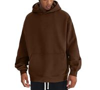 Sweats a Capuche Homme, Sweat-Shirt surdimensionné pour Hommes, Pull à Capuche, en Velours Artificiel, Court, à Manches Longues, avec Poches, Tenues d'hiver et d'automne
