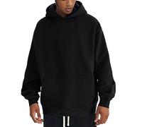 Sweats a Capuche Homme, Sweat-Shirt surdimensionné pour Hommes, Pull à Capuche, en Velours Artificiel, Court, à Manches Longues, avec Poches, Tenues d'hiver et d'automne