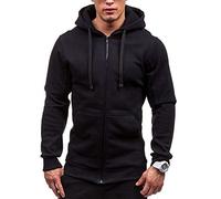 Sweats à Capuche Homme Zippé Hoodie DéContracté LéGer Manches Longues Sportswear Sweat Couleur Unie VêTements Casual Fermeture ÉClair Sweaters Automne Hiver Chaud Cardigan Jacket avec Poche