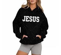 Sweats à capuche Jésus chrétien pour femmes, esthétique, graphique, décontracté, confort, personnalisé à capuche « Trust In The Lord » pour adolescents, lettres de dessin animé, hauts religieux dieu
