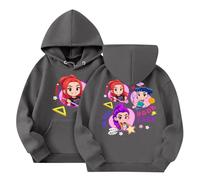 Sweats à Capuche K Pop Demon Hunters Fille 3-12 Ans Ado Tee Shirt Hiver Manche Longue Ample Sweatshirt Enfant Vintage Mignon Confortable Casual Vacances Jogging K Pop Top Blouse (B14,120)