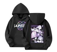 Sweats à Capuche K Pop Demon Hunters Fille 3-12 Ans Ado Tee Shirt Hiver Manche Longue Ample Sweatshirt Enfant Vintage Mignon Confortable Casual Vacances Jogging K Pop Top Blouse (B02,120)