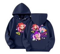 Sweats à Capuche K Pop Demon Hunters Fille 3-12 Ans Ado Tee Shirt Hiver Manche Longue Ample Sweatshirt Enfant Vintage Mignon Confortable Casual Vacances Jogging K Pop Top Blouse (B18,120)