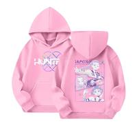 Sweats à Capuche K Pop Demon Hunters Fille 3-12 Ans Ado Tee Shirt Hiver Manche Longue Ample Sweatshirt Enfant Vintage Mignon Confortable Casual Vacances Jogging K Pop Top Blouse (B06,140)
