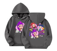 Sweats à Capuche K Pop Demon Hunters Fille 3-12 Ans Ado Tee Shirt Hiver Manche Longue Ample Sweatshirt Enfant Vintage Mignon Confortable Casual Vacances Jogging K Pop Top Blouse (B24,140)