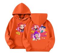 Sweats à Capuche K Pop Demon Hunters Fille 3-12 Ans Ado Tee Shirt Hiver Manche Longue Ample Sweatshirt Enfant Vintage Mignon Confortable Casual Vacances Jogging K Pop Top Blouse (B20,160)