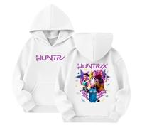 Sweats à Capuche K Pop Demon Hunters H-Huntrix pour Fille - D-Demon H-Hunters Sweatshirt à Manches Longues Style Y2K Streetwear Pull pour Fans de K Pop Garçons et Décontractés Hoodie (B42,150)