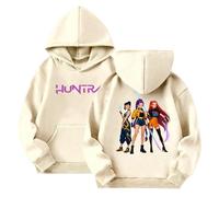 Sweats à Capuche K Pop Demon Hunters H-Huntrix pour Fille D-Demon H-Hunters Sweatshirt à Manches Longues Style Y2K Streetwear Imprimés Pull Hoodie pour Fans de Garçons (B28,160)