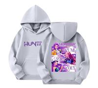 Sweats à Capuche K-Pop Hunters pour Fille Anime Imprimés Longues De-Mon Huntrix Sweatshirt Graphique Enfants K Pop Rumi Mira Zoey Pulls À Motifs de Films Décontractés Hoodie