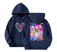 Sweats à Capuche K-Pop Hunters pour Fille Anime Imprimés Longues De-Mon Huntrix Sweatshirt Graphique Enfants K Pop Rumi Mira Zoey Pulls À Motifs de Films Décontractés Hoodie