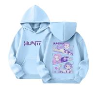 Sweats à Capuche K-Pop Hunters pour Fille Anime Imprimés Longues De-Mon Huntrix Sweatshirt Graphique Enfants K Pop Rumi Mira Zoey Pulls À Motifs de Films Décontractés Hoodie
